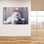 Hund mit Cowboy Hut