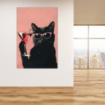 Katze mit Cocktail