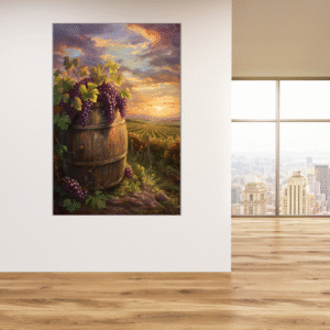 Sonnenuntergang am Weinberg